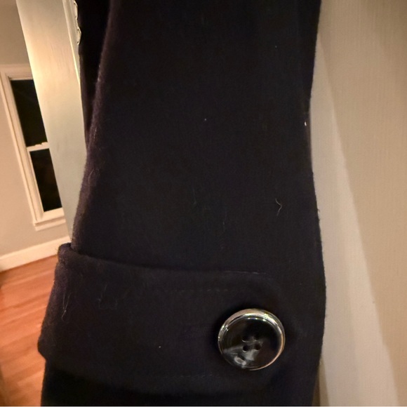 Kenneth Cole New York Black Wool Trench Coat - Picture 3 of 10